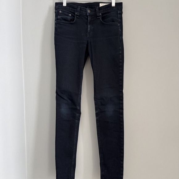 Rag & Bone Skinny Jeans Black Wash Size 26 Style W1513K520 Color COAL - Picture 8 of 8